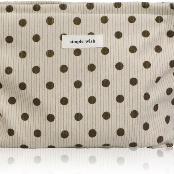 Makeup Bag Makeup Pouch for Women Corduroy Cosmetic Bag Portable Travel Toiletry - Picture 1 of 7
